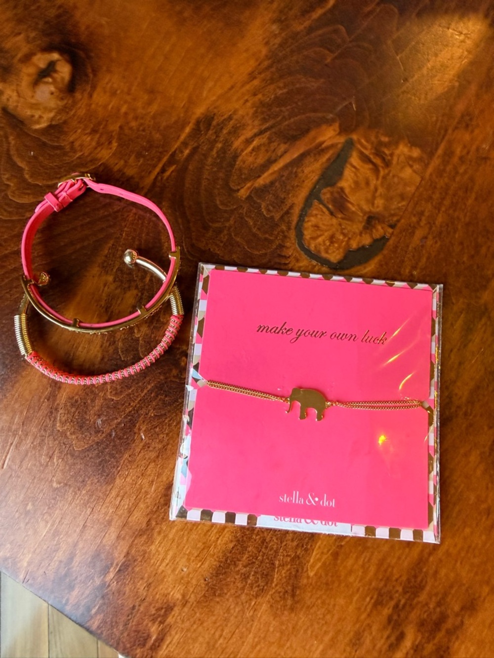 Stella & Dot Gold Elephant Bracelet Stack